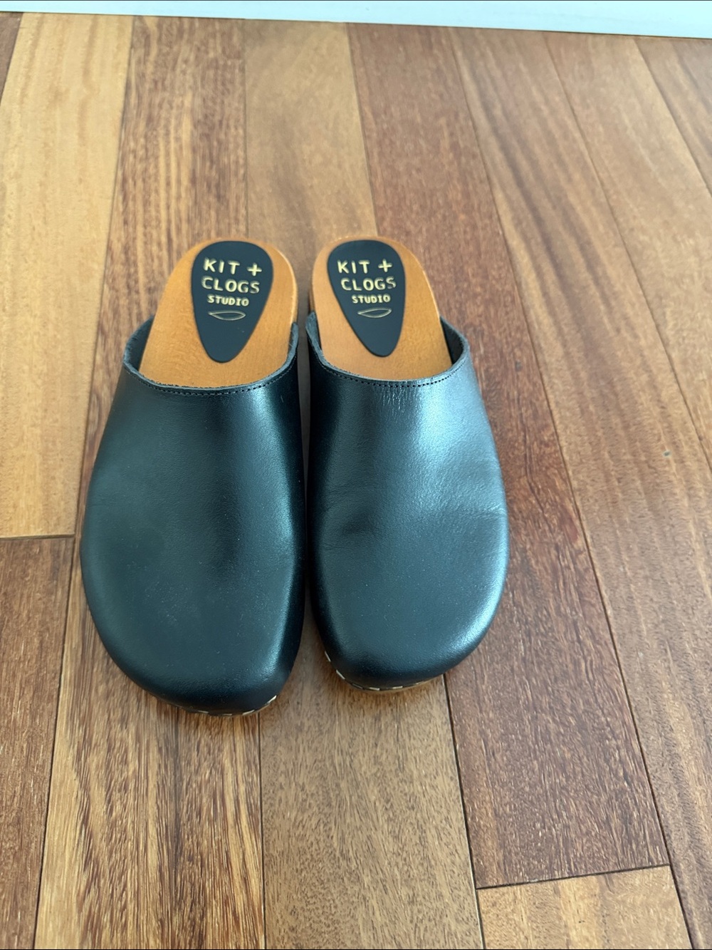 Kit + Clogs studio Black Leather Clogs size 39